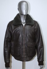 Flight Jacket Style G-1 Vintage 70/80s Cuir Marron BRITCHES Taille L/XL