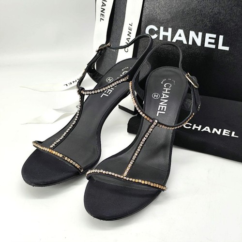 Sandales chanel strass noires - sandales,
