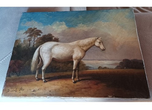 Ancienne huile sur toile - ,
