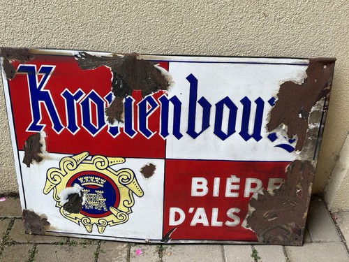 Grande plaque émaillée - plaque,