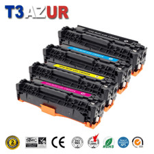 Toner compatible avec HP CB540A/ CE320A/ CF210X/ CF210A (125A/ 128A/ 131X/ 131A)