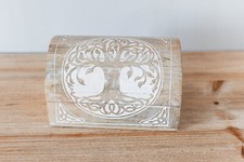 Boite en Bois Blanc et Beige