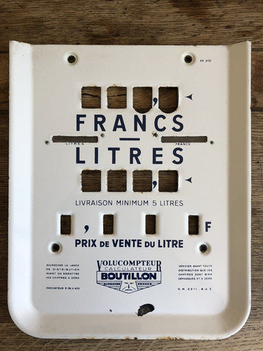 Plaque émaillée volucompteur - émaillée,