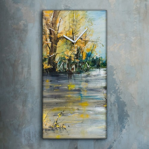 Horloge murale sur toile 30x60