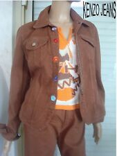 ENSEMBLE VESTE + PANTALON DE MARQUE KENZO MARRON + TOP T 36/38 US 27