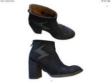 Superbe boots cuir noir clous