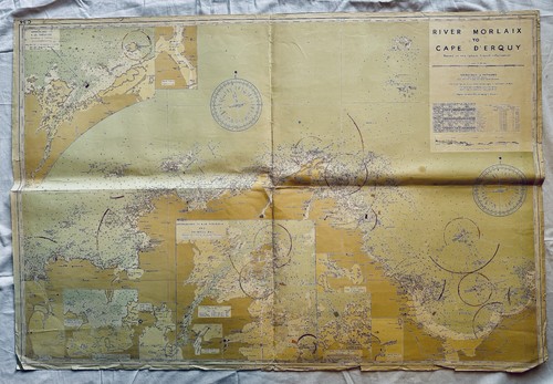 Carte marine bretagne 1952 - marine,