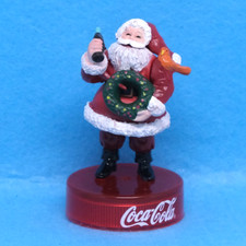 Figurine Père Noël bouchon bouteille plastique Coca-Cola vintage du Japon F/S