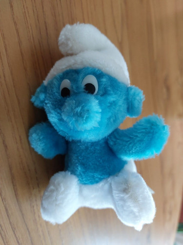 Peluche schtroumpf assis - peluche,