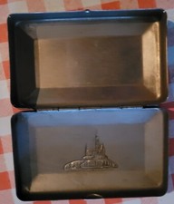 ANCIENNE PETITE BOITE METAL POUR SAVON OU TABATIERE, ROUILLER, 10X7CM