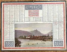 Calendrier almanach des postes PTT 1950 - montagne