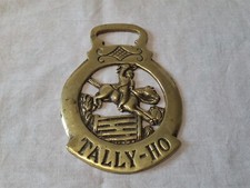 Medaillon Harnais De Cheval vintage en laiton Angleterre décoration