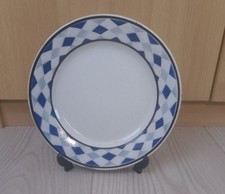  Assiette Plate Moulin Des Loups Et Hamage France Modèle Solange Losange Bleue