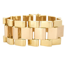 Bracelet Tank en or jaune et