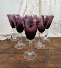 6 Verres à pied en verre