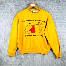 Disney Winnie l’Ourson Sweatshirt Femme S Jaune Graphique Need a Day Between