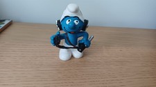 Figurine smurf Schtroumpf Puffi Schlumpfe schleich Radio Journaliste 1982