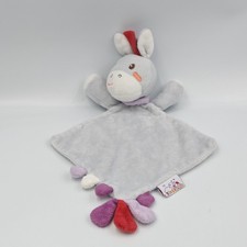 Doudou plat ane cheval gris