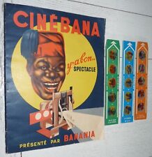 BANANIA CINEBANA Y'A BON SPECTACLE PROJECTEUR PLIABLE EN CARTON AVEC 3 FILMS