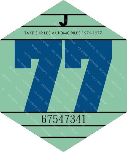 Vignette 1977 voiture ancienne - vignette,