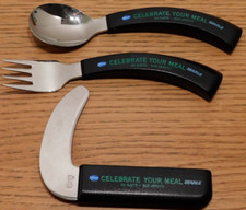 PFIZER searle LOT 3 FOURCHETTE couteau CUILLERE ergonomiques AMEFA handicape