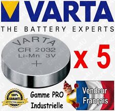Lot de 5 piles CR2032 VARTA Lithium 3V - Pile vendue aussi à l'unité ou LR6 LR03