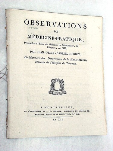 Livre ancien médecine - ancien,