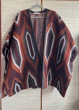 Cape poncho Mango femme - Pardessus à motifs ethnique - Taille unique 