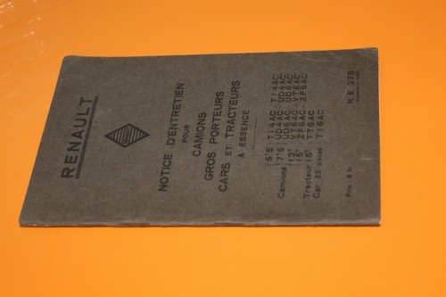 Notice entretien - (208a), d'entretien