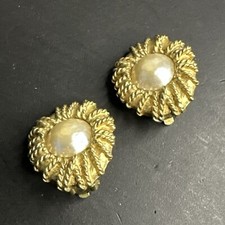 Ancienne Paire De Boucle D’oreille Plaquer Or Createur Clips JACQUES ESTEREL