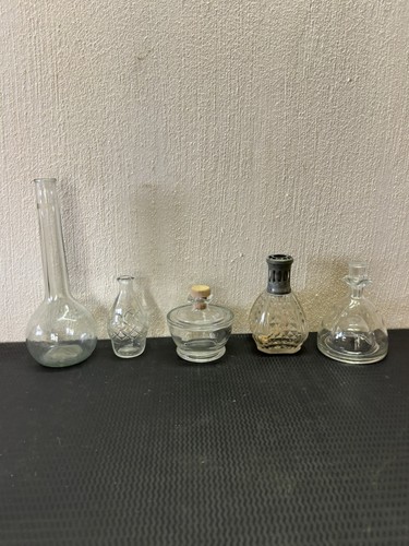 Lot flacons anciens verre - 5,
