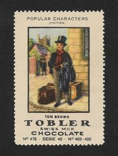 Poster Stamp Swiss TOBLER n.478 TOM BROWN , English Edition  (1925)