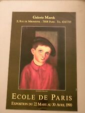 KISLING Moïse Affiche originale 90 ÉCOLE DE PARIS Enfant Cracovie Montparnasse