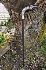 H6003  CANNE  POMMEAU TETE DE DRAGON  AVEC  BOULE   GOTHIQUE FANTASTIQUE CRANE