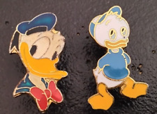 Pin’s lot de 2 pins Disney Dessin Animé Buste Donald Duck & bébé Vintage (21)