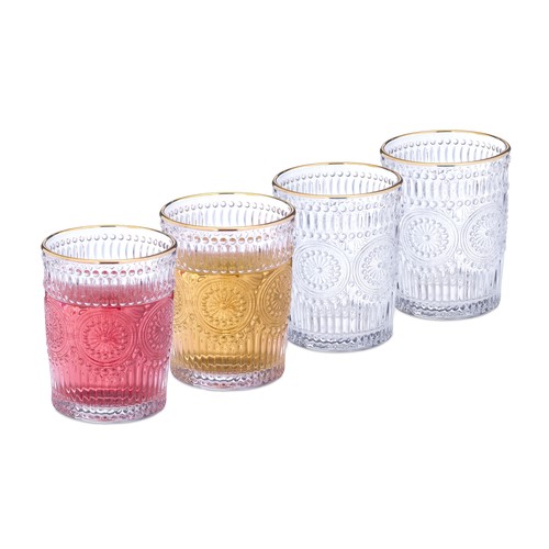 Lot verres avec motifs - 4,
