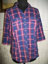 Chemisier coton/polyester ecossais stretch TOSCANE ARMAND THIERY T.1 44/46