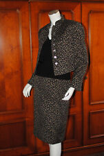 Tailleur femme, jupe, Sportmax, imprimé animal, 40, laine 92%, vintage, doublé.