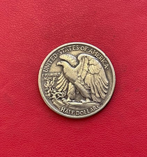 Etats-Unis (USA). Belle monnaie argent de 1/2 Dollar 1938 "Liberty Walking". TB