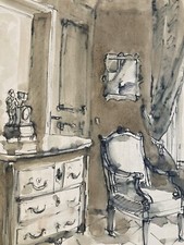 Beau Dessin 1950 Peinture