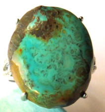 Bague turquoise naturelle - en,