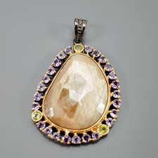 Pendentif fait main 38 ct +