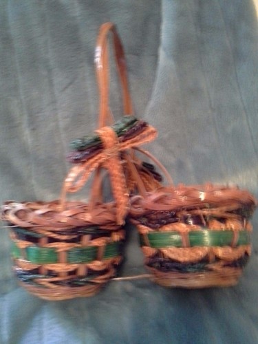 Small decorative wicker basket - decorative,
