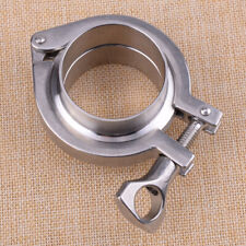 2'' Inch Turbo Exhaust Down Pipe Stainless Steel 304 V-Band Clamp with 2 Flange
