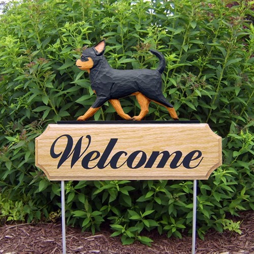 Panneau bienvenue bois - de,