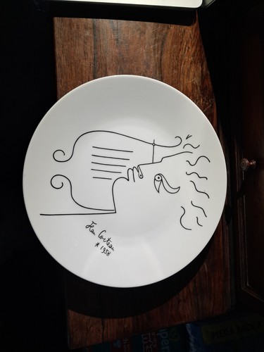 Assiette porcelaine jean - assiette, en