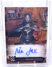 2025 Topps Chrome WWE x Cactus Jack Nia Jax 24/25 Orange Refractor Card Auto