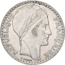 France, 20 Francs, Turin, 1933, Argent, SUP, Gadoury:852, KM:879