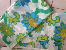 belle paire de rideau voilage tergal vintage an 70 retro pop   2m80 x 2m38  