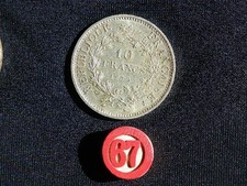 lot N° 67 piece argent 10 francs hercule 1970
